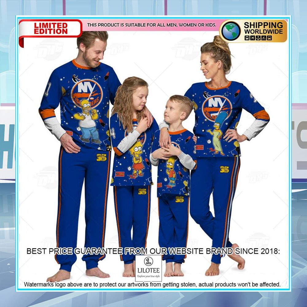 personalized the simpsons new york islanders pajama sets 1 698