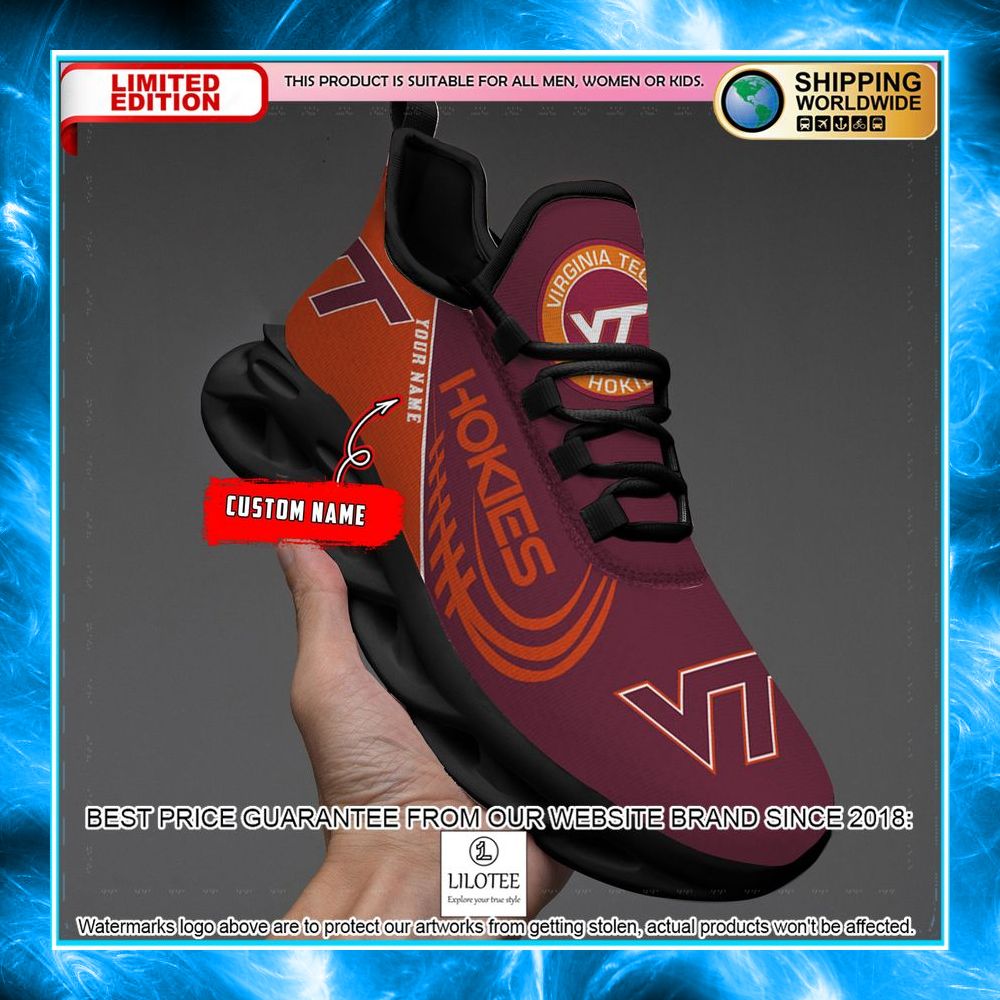 personalized virginia tech hokies max soul shoes 2 301