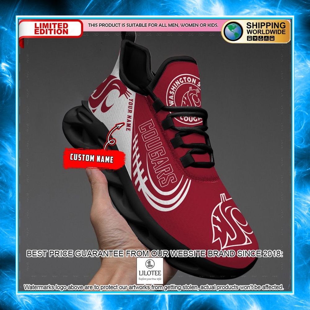 personalized washington state cougars max soul shoes 2 72