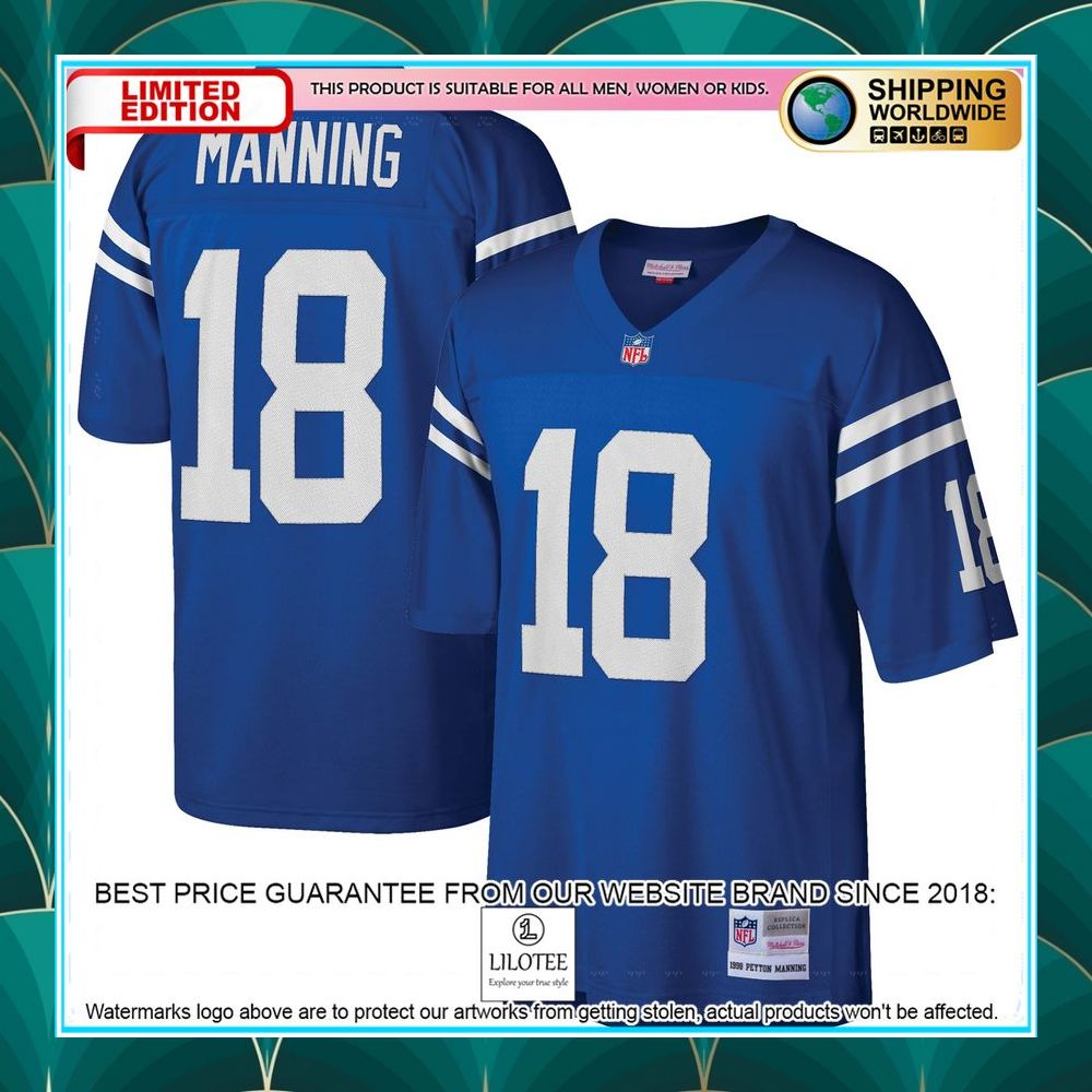 peyton manning indianapolis colts mitchell ness legacy replica royal football jersey 1 582