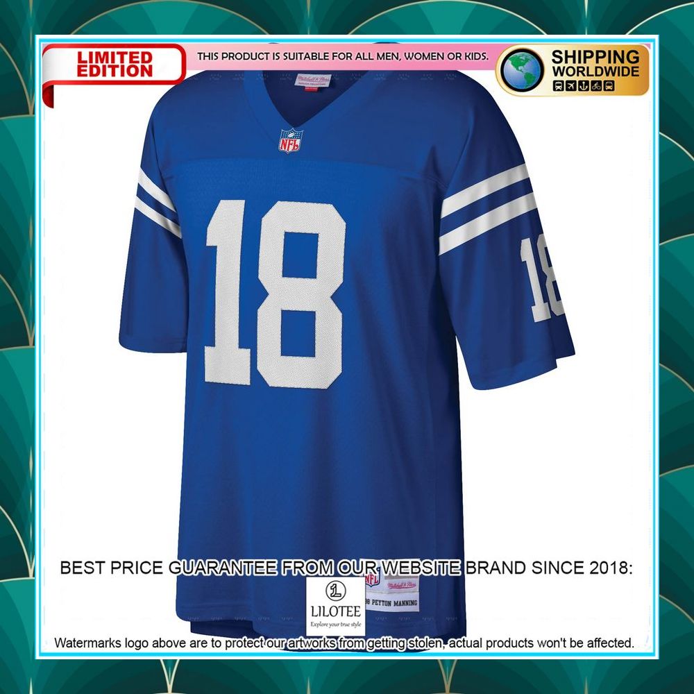 peyton manning indianapolis colts mitchell ness legacy replica royal football jersey 2 448