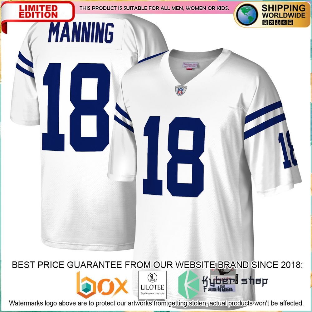 peyton manning indianapolis colts mitchell ness legacy replica white football jersey 1 73