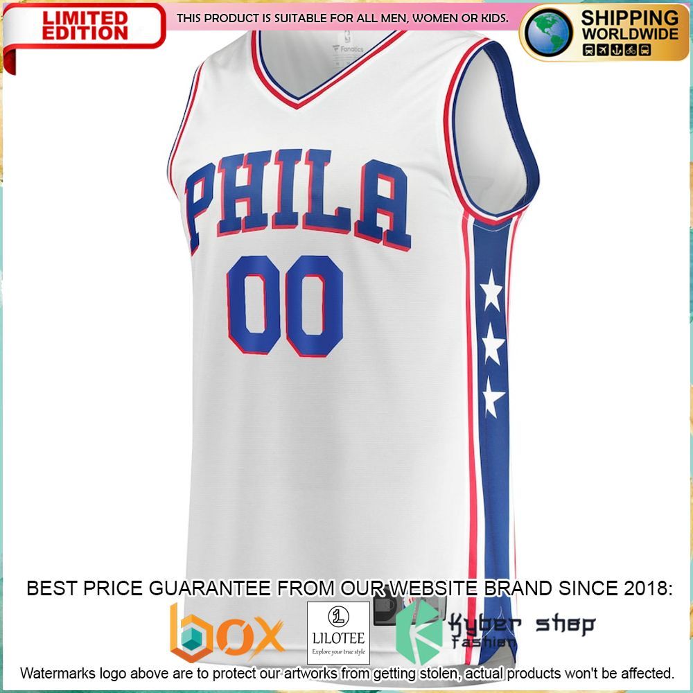 philadelphia 76ers custom white basketball jersey 2 876