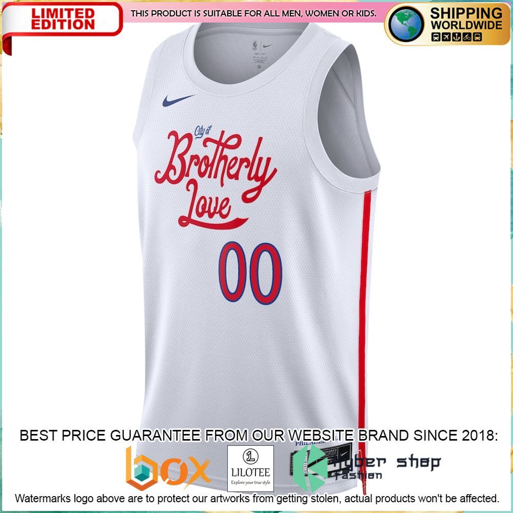 philadelphia 76ers nike 2022 23 custom white basketball jersey 2 509