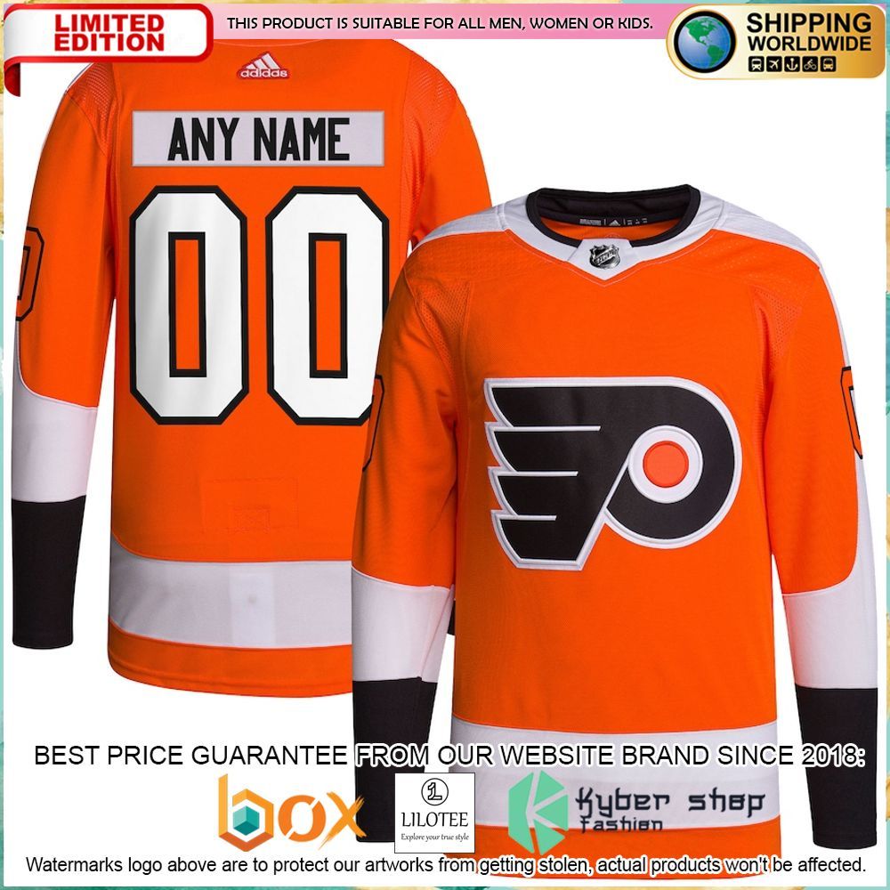 philadelphia flyers adidas custom orange hockey jersey 1 103