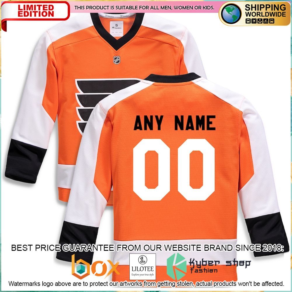 philadelphia flyers fanatics branded youth home replica custom orange hockey jersey 1 660
