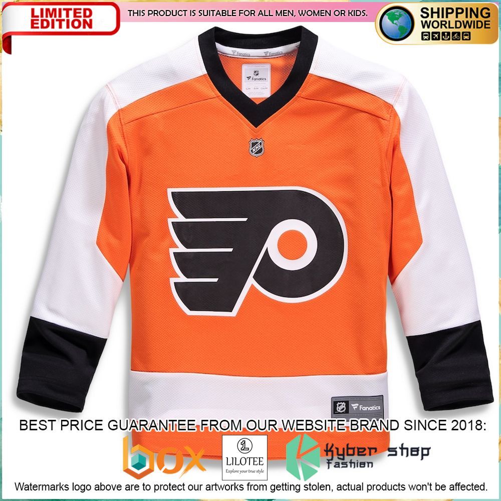 philadelphia flyers fanatics branded youth home replica custom orange hockey jersey 2 20