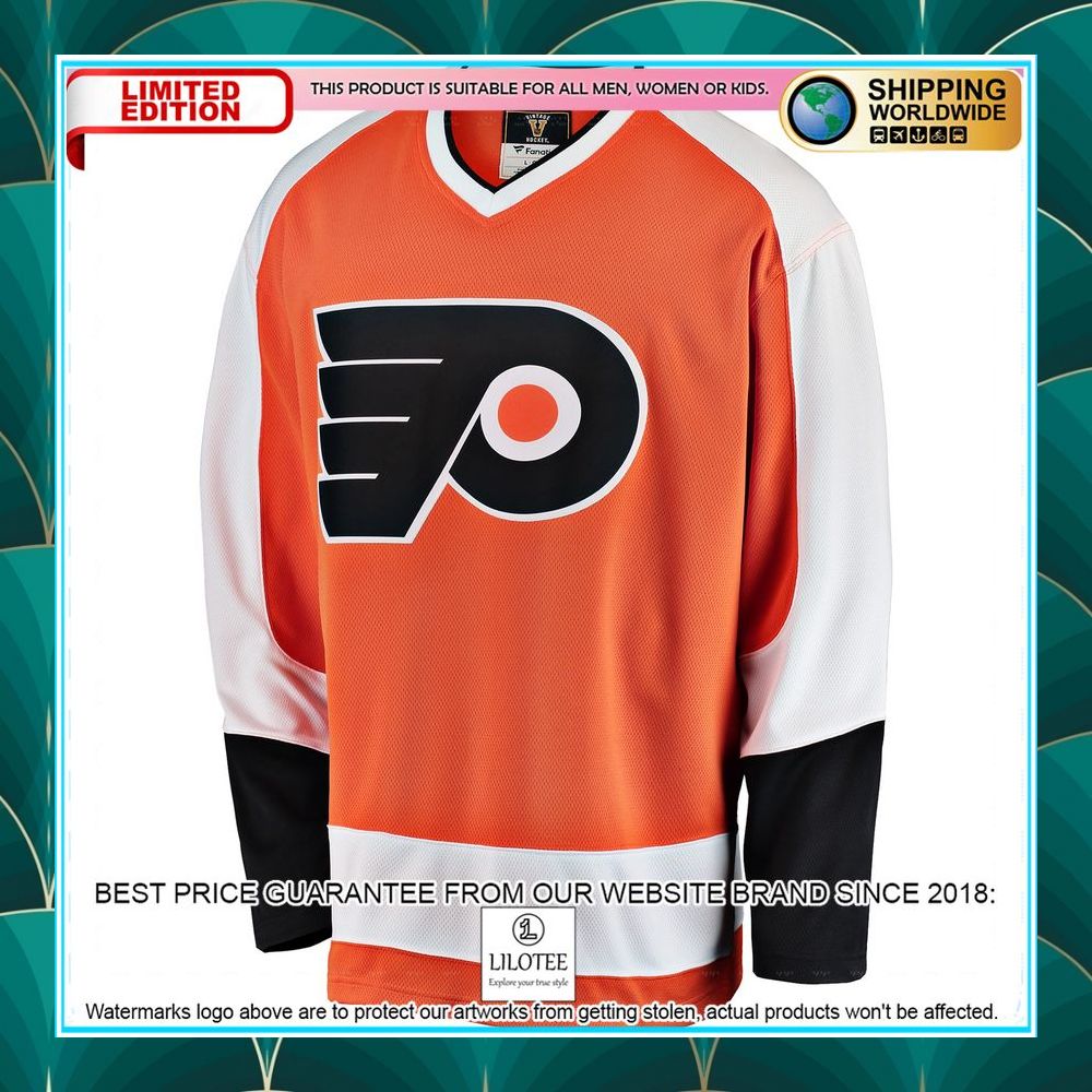 philadelphia flyers premier heritage blank orange hockey jersey 2 744