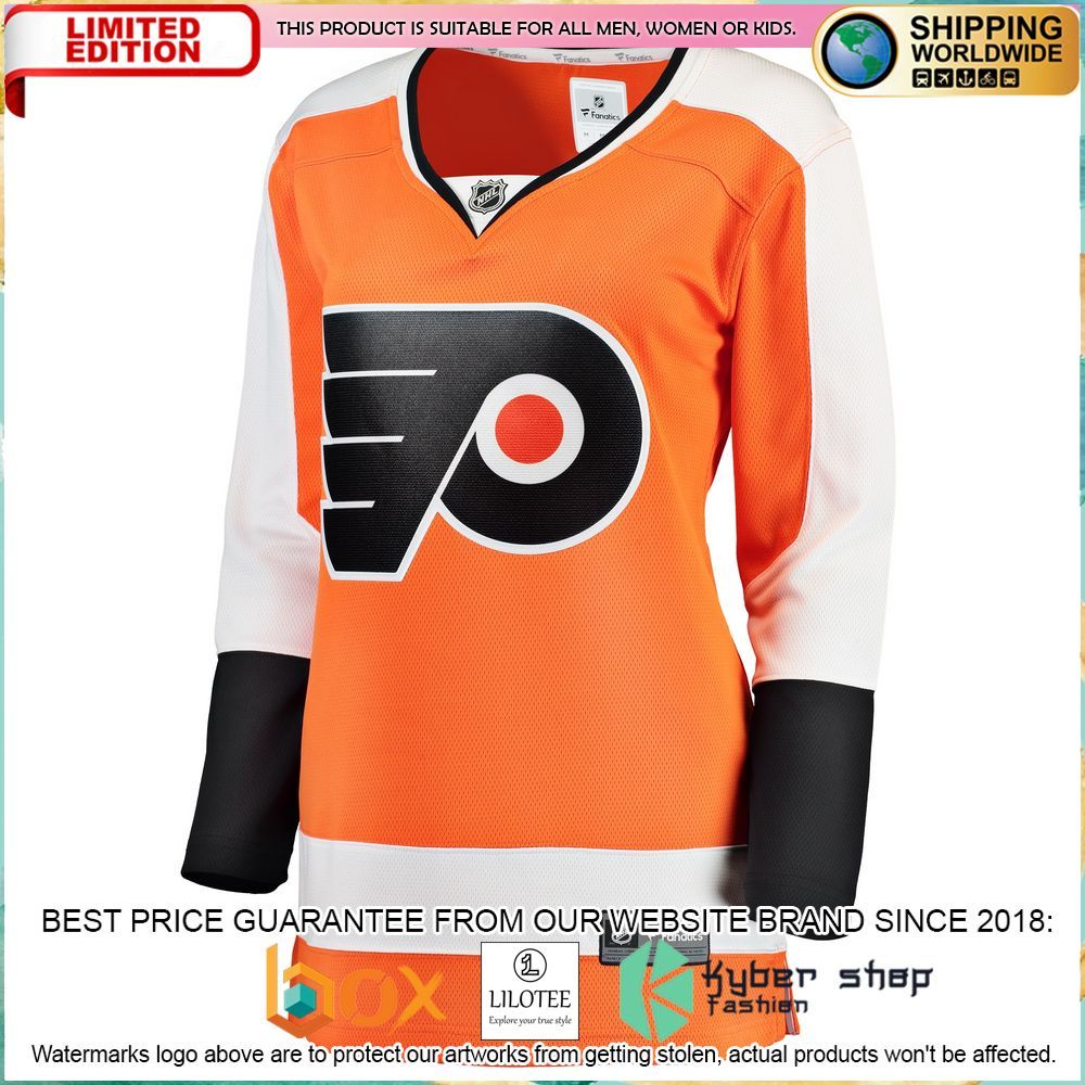 philadelphia flyers womens orange hockey jersey 2 580