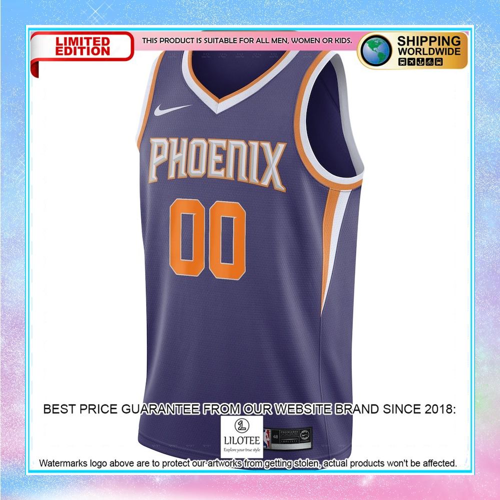 phoenix suns nike 2020 21 custom purple basketball jersey 2 767