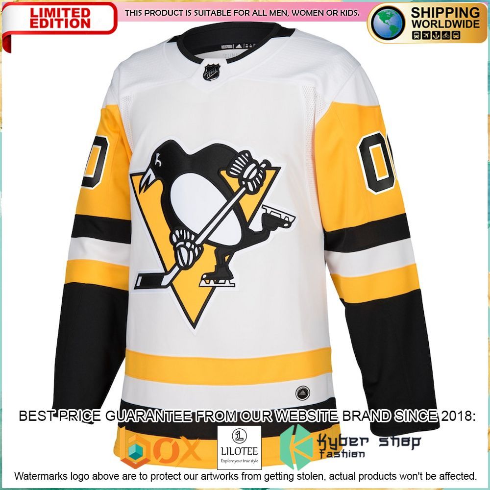 pittsburgh penguins adidas custom white hockey jersey 2 958