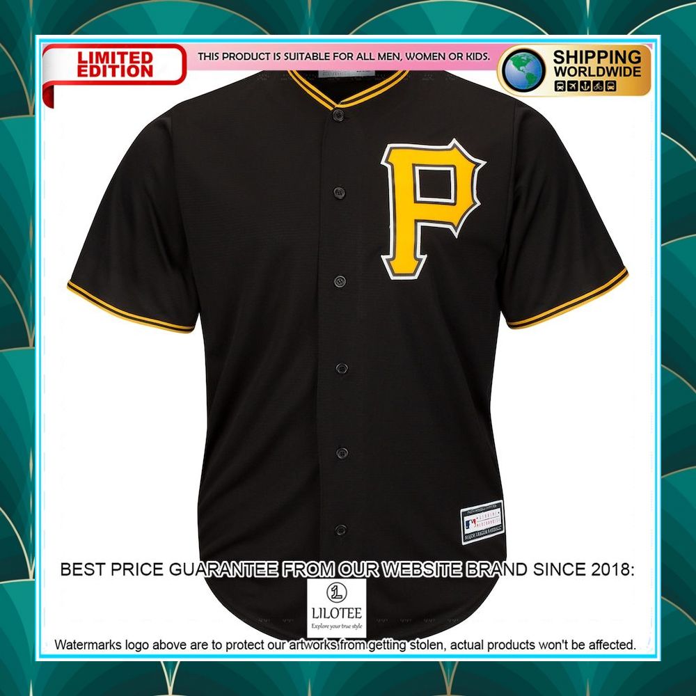 pittsburgh pirates big tall team black baseball jersey 2 902