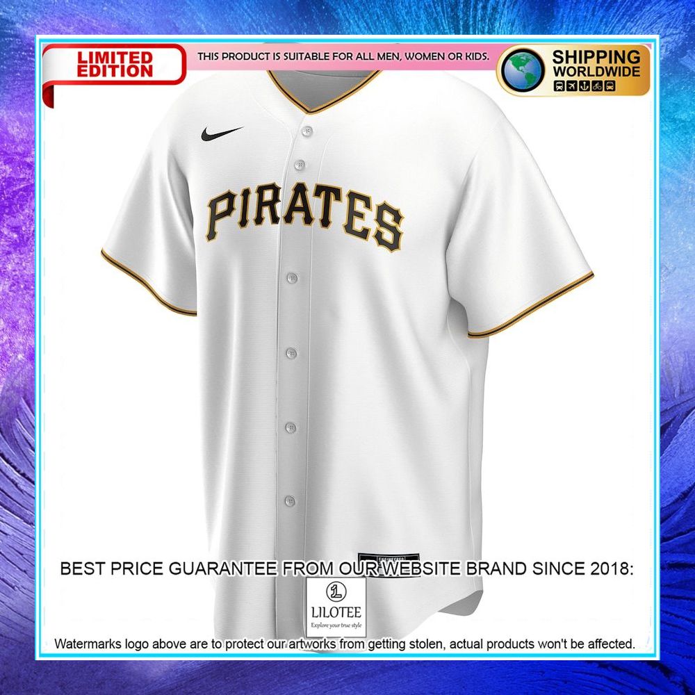 pittsburgh pirates nike home custom white baseball jersey 2 884