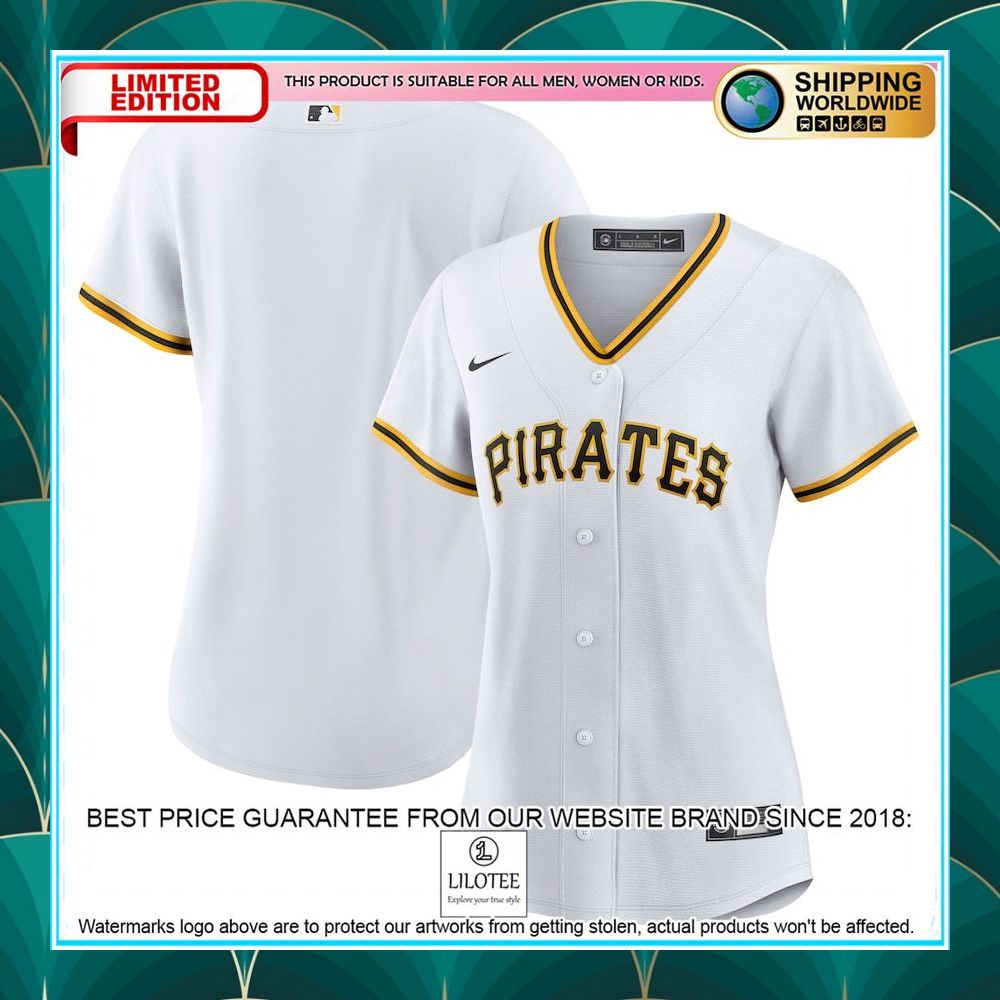 pittsburgh pirates nike womens home blank white baseball jersey 1 364