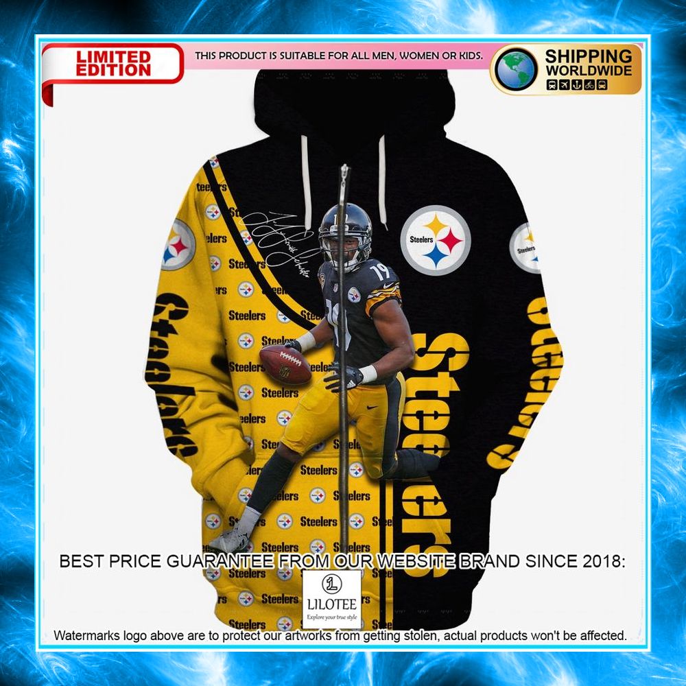 pittsburgh steelers smith schuster 19 3d shirt hoodie 4 797