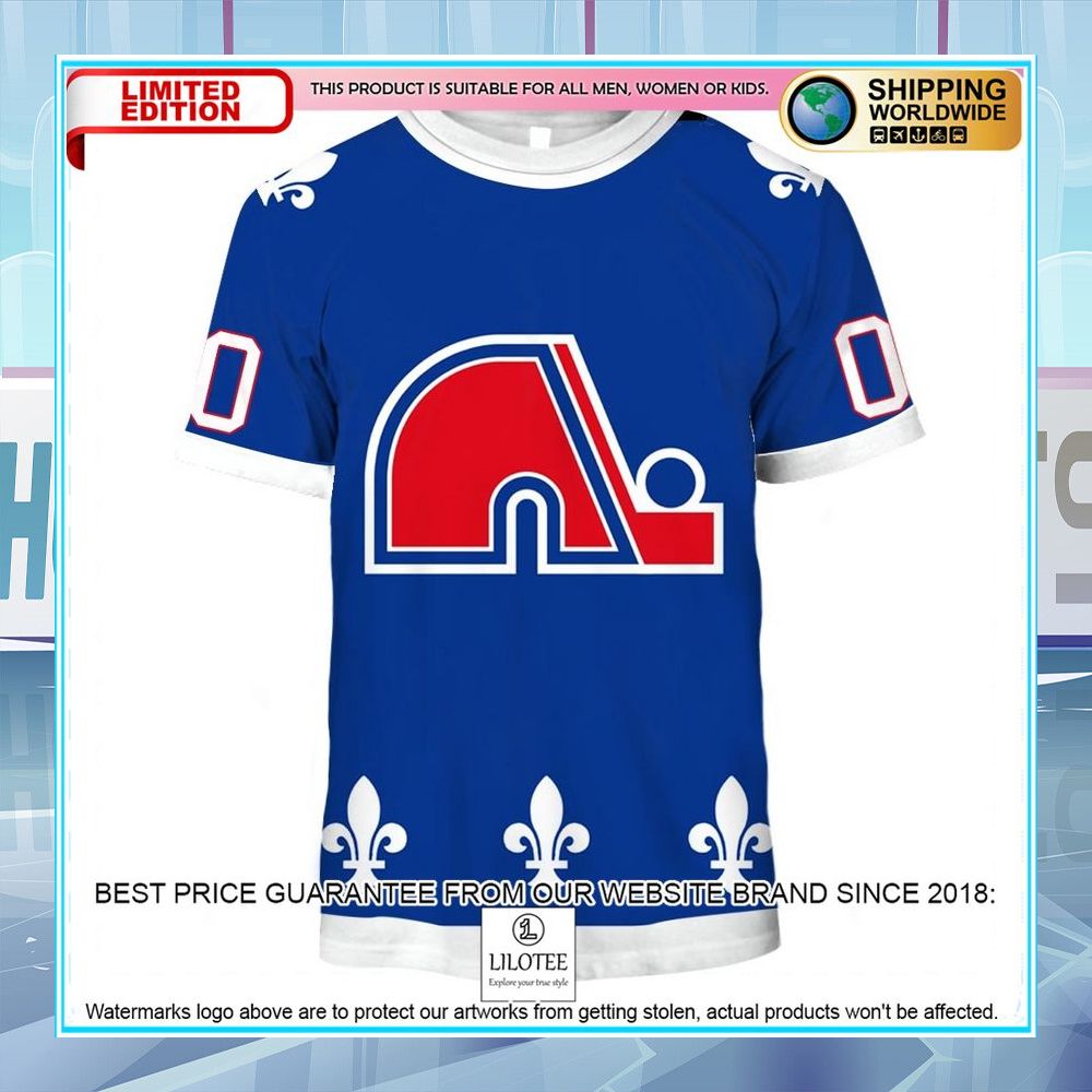 quebec nordiques throwback vintage nhl hockey away custom shirt hoodie 2 647
