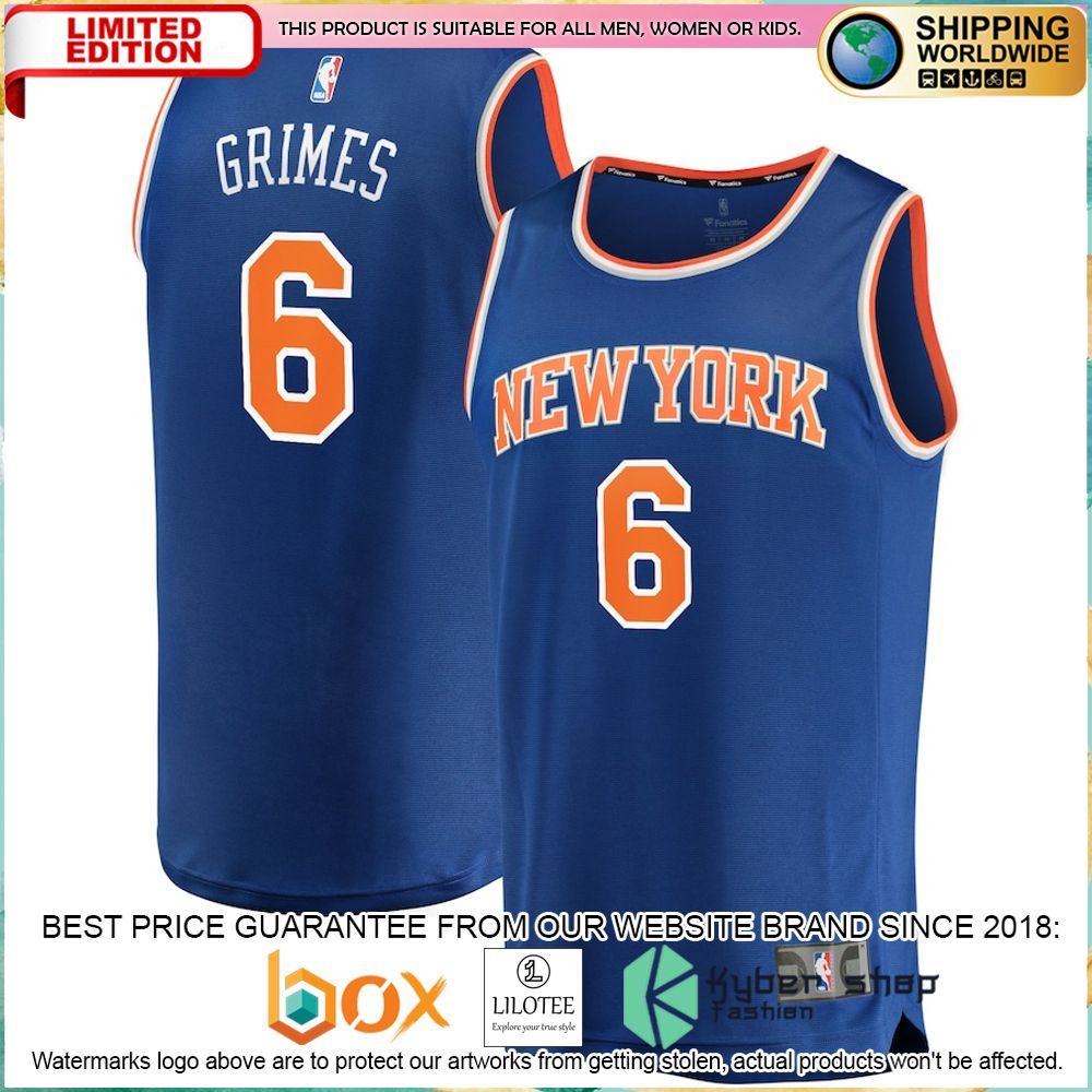 quentin grimes new york knicks 2021 22 blue basketball jersey 1 826