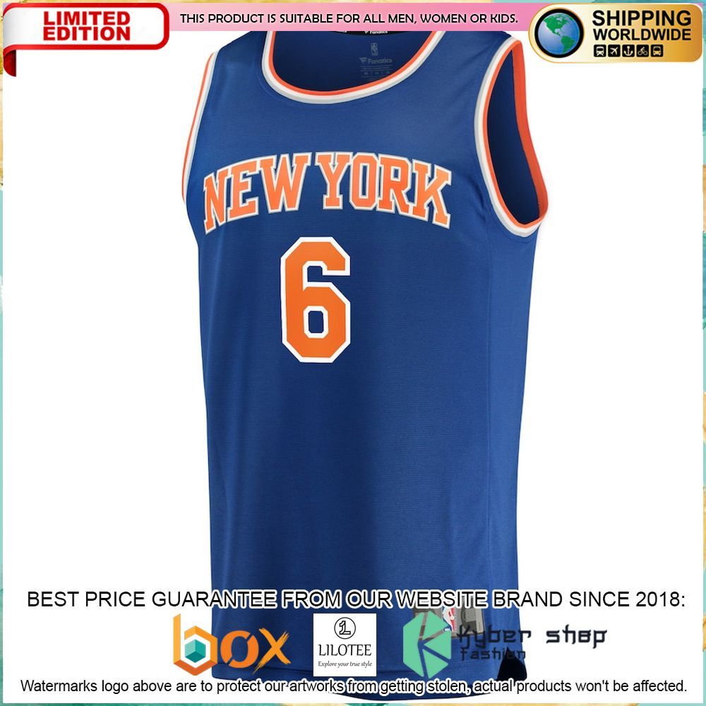 quentin grimes new york knicks 2021 22 blue basketball jersey 2 544