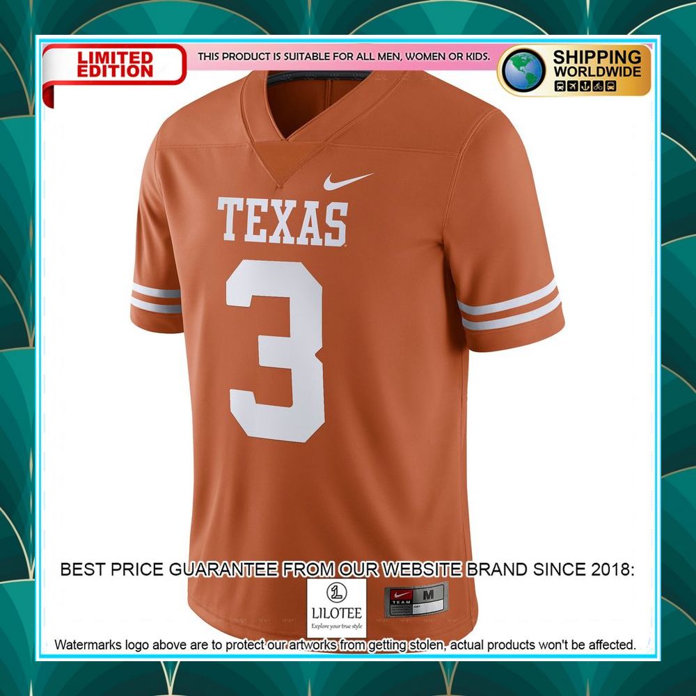 quinn ewers texas longhorns nike nil texas orange football jersey 2 547
