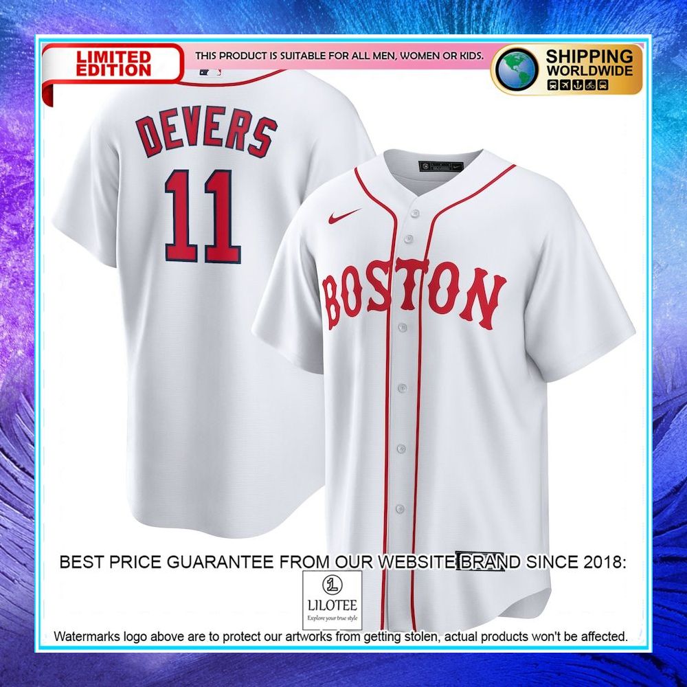 rafael devers boston red sox nike 2021 patriots day official player white baseball jersey 1 757