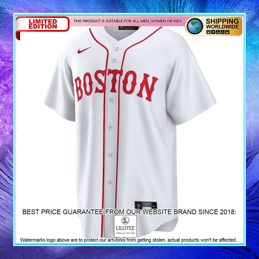 rafael devers boston red sox nike 2021 patriots day official player white baseball jersey 2 658