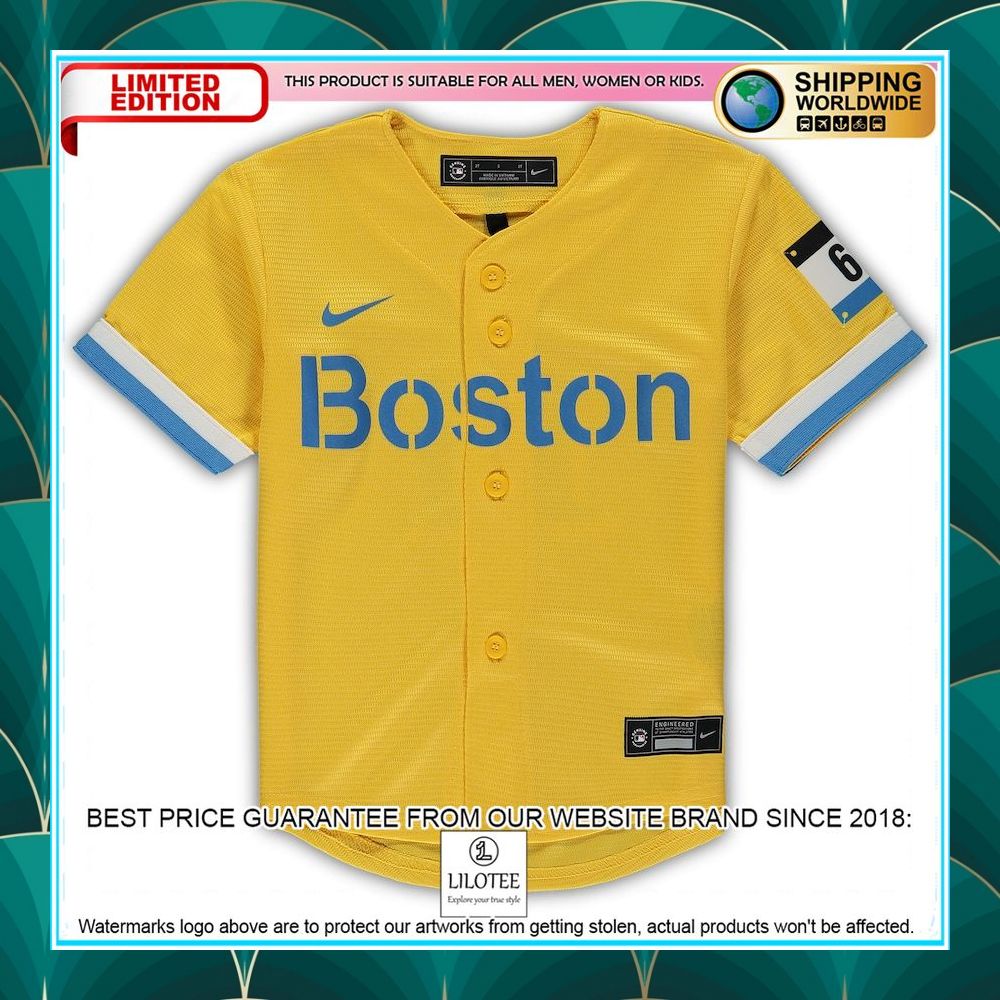 rafael devers boston red sox toddler nike city connect player gold baseball jersey 2 153
