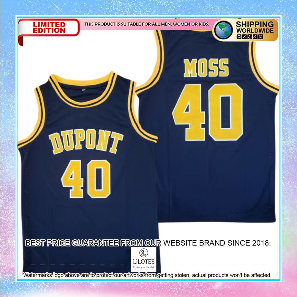 randy moss dupont high school basketball jersey 1 325