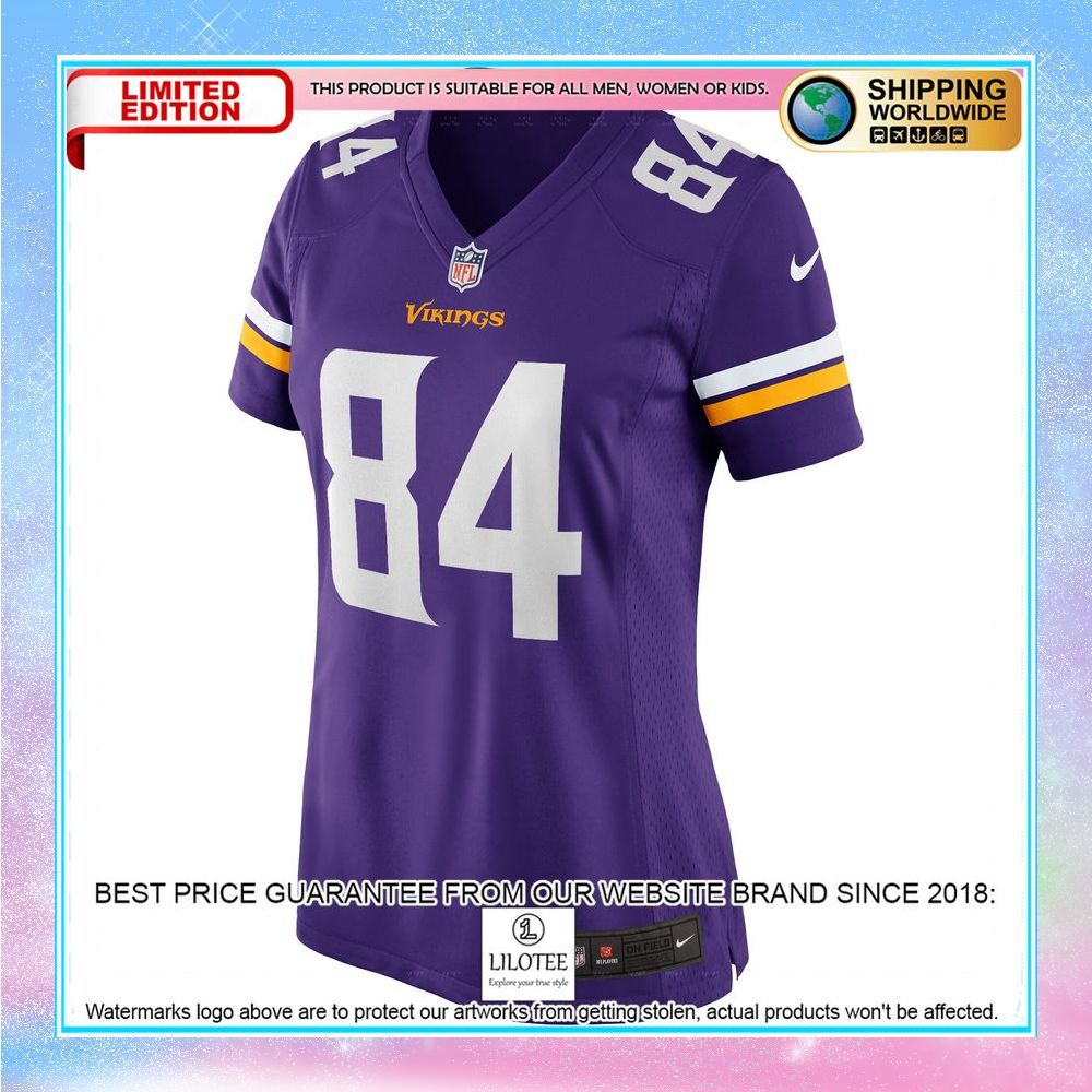 randy moss minnesota vikings womens football retired jersey purple football jersey 2 195
