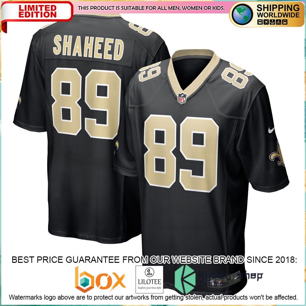 rashid shaheed new orleans saints nike black football jersey 1 355