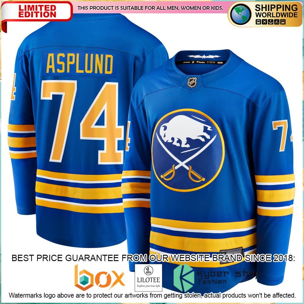 rasmus asplund buffalo sabres royal hockey jersey 1 367