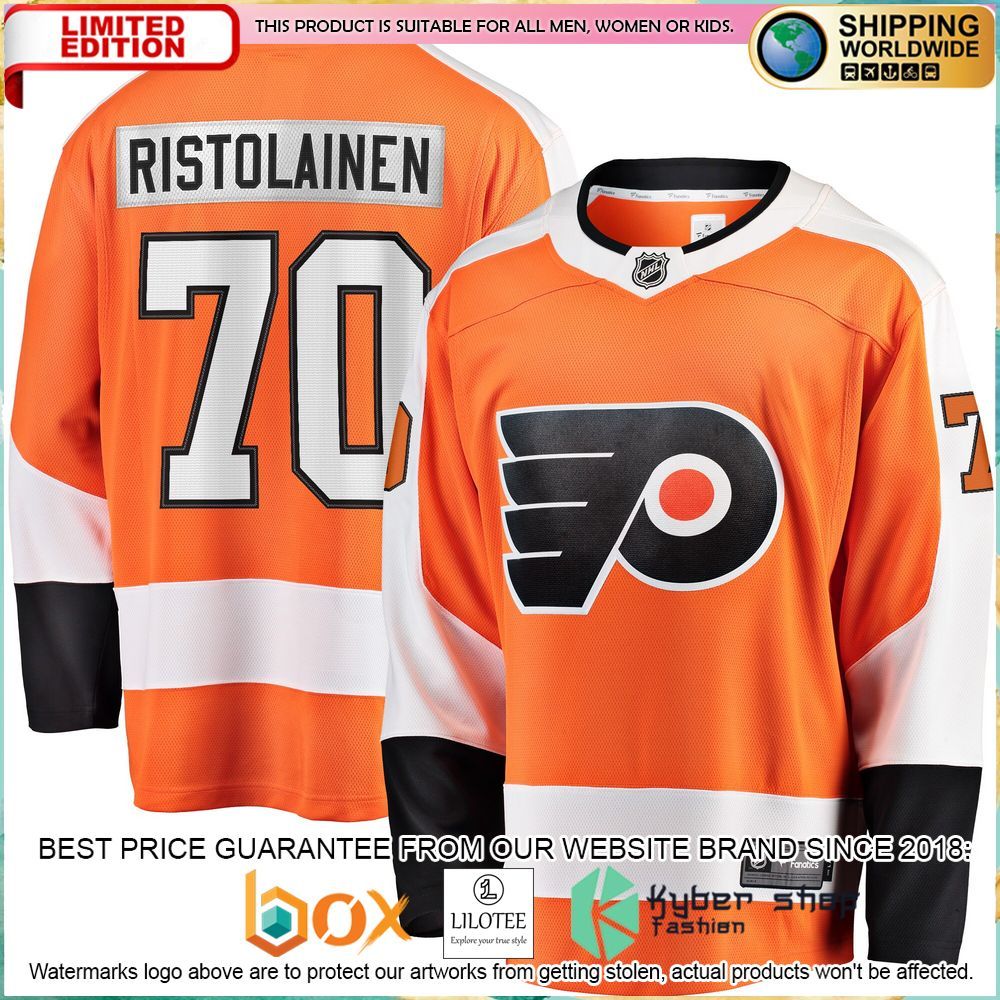 rasmus ristolainen philadelphia flyers orange hockey jersey 1 479