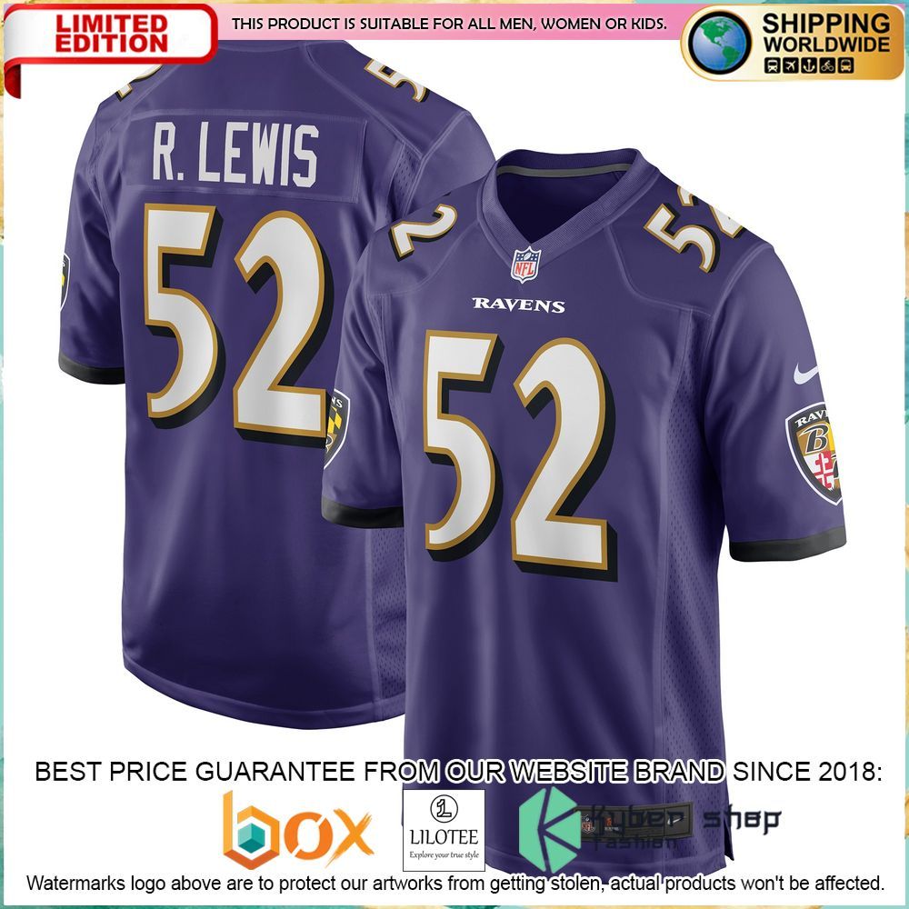 ray lewis baltimore ravens nike retired purple football jersey 1 351