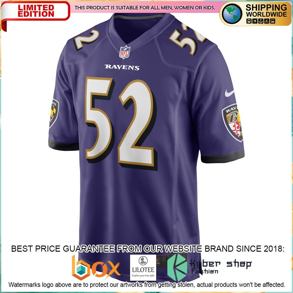 ray lewis baltimore ravens nike retired purple football jersey 2 938