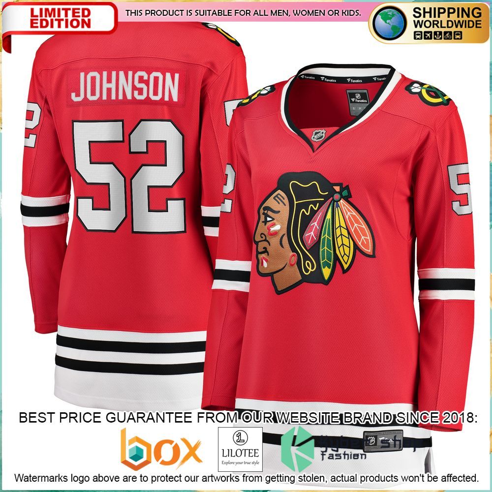 reese johnson chicago blackhawks womens red hockey jersey 1 782