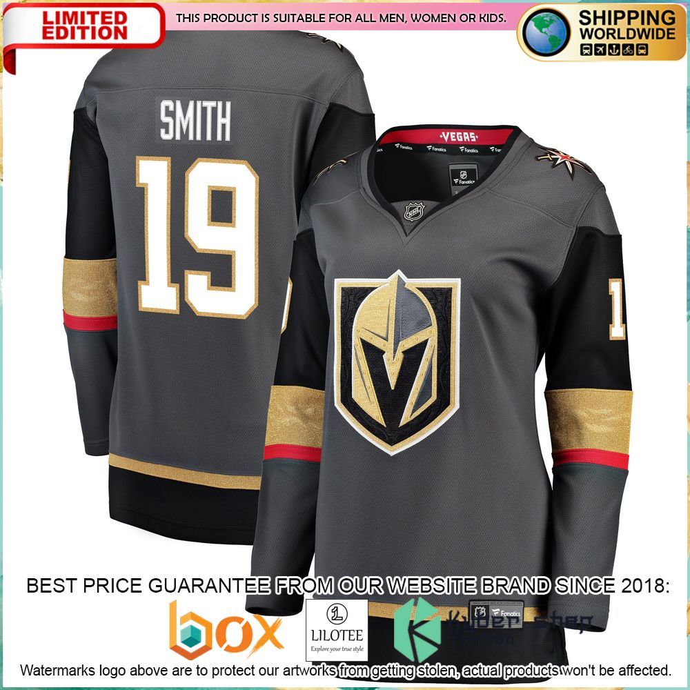 reilly smith vegas golden knights womens breakaway black hockey jersey 1 719