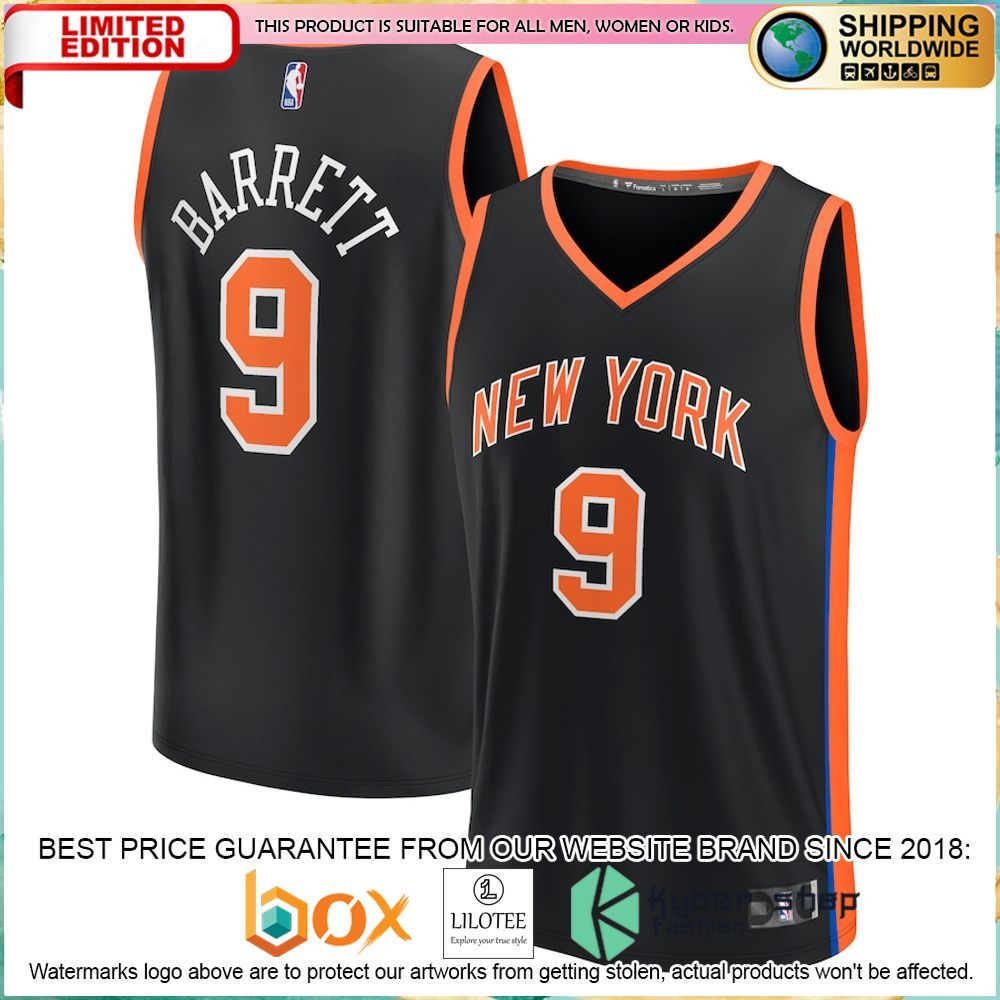rj barrett new york knicks team 2022 23 black basketball jersey 1 612