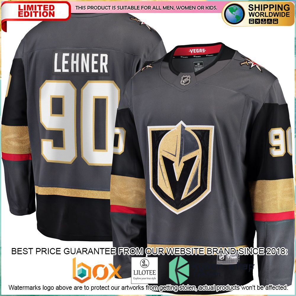 robin lehner vegas golden knights home gray hockey jersey 1 523