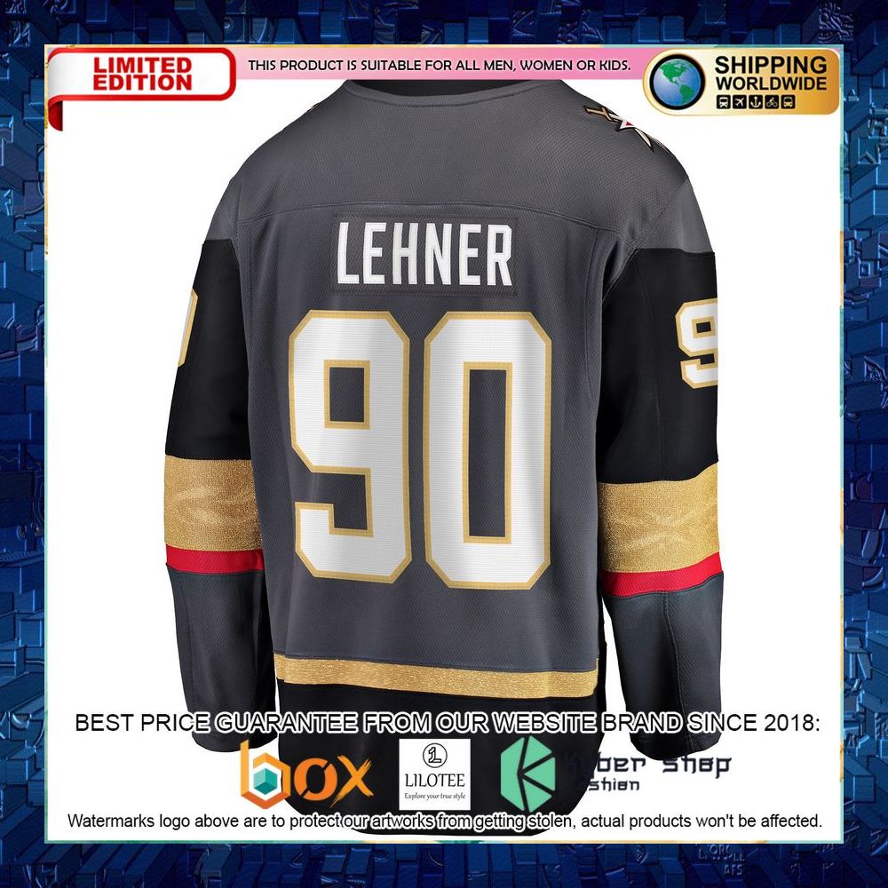 Robin Lehner Vegas Golden Knights Home Gray Hockey Jersey - LIMITED EDITION 7 robin lehner vegas golden knights home gray hockey jersey 3 82