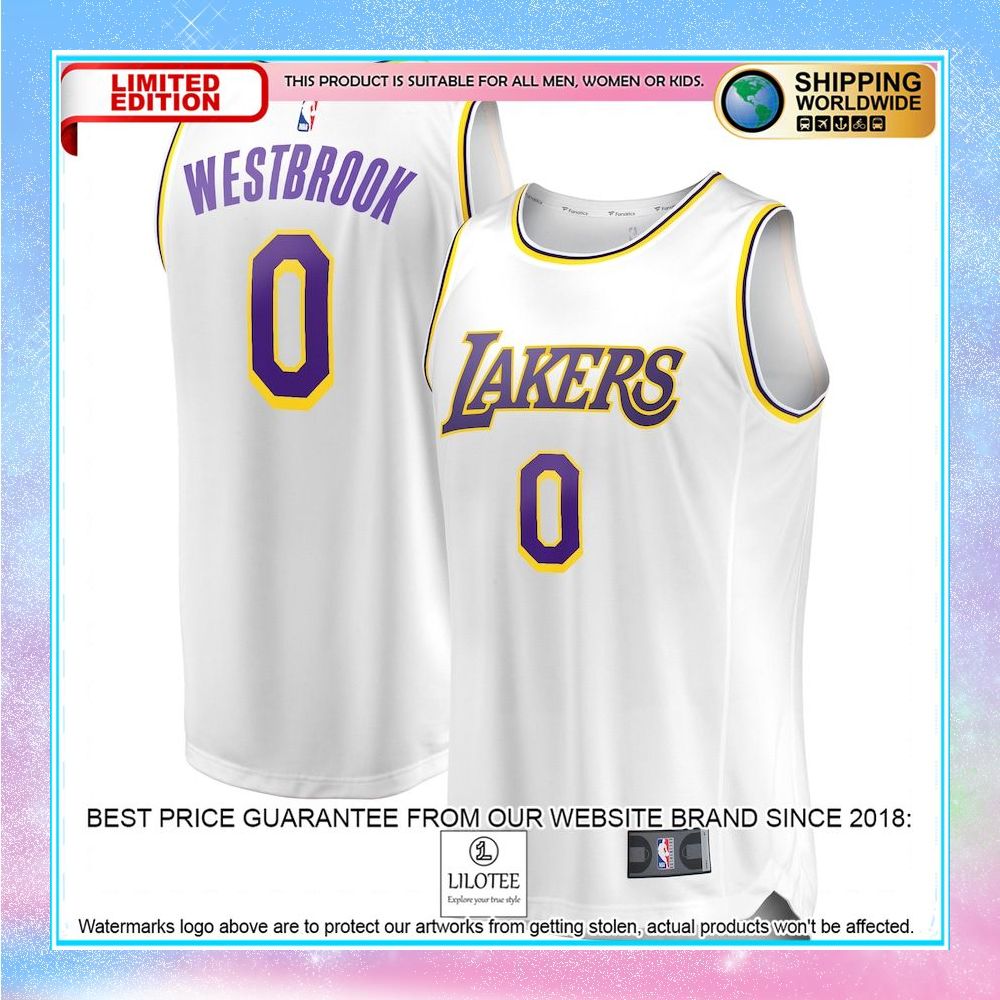 russell westbrook los angeles lakers 2020 21 player white basketball jersey 1 457