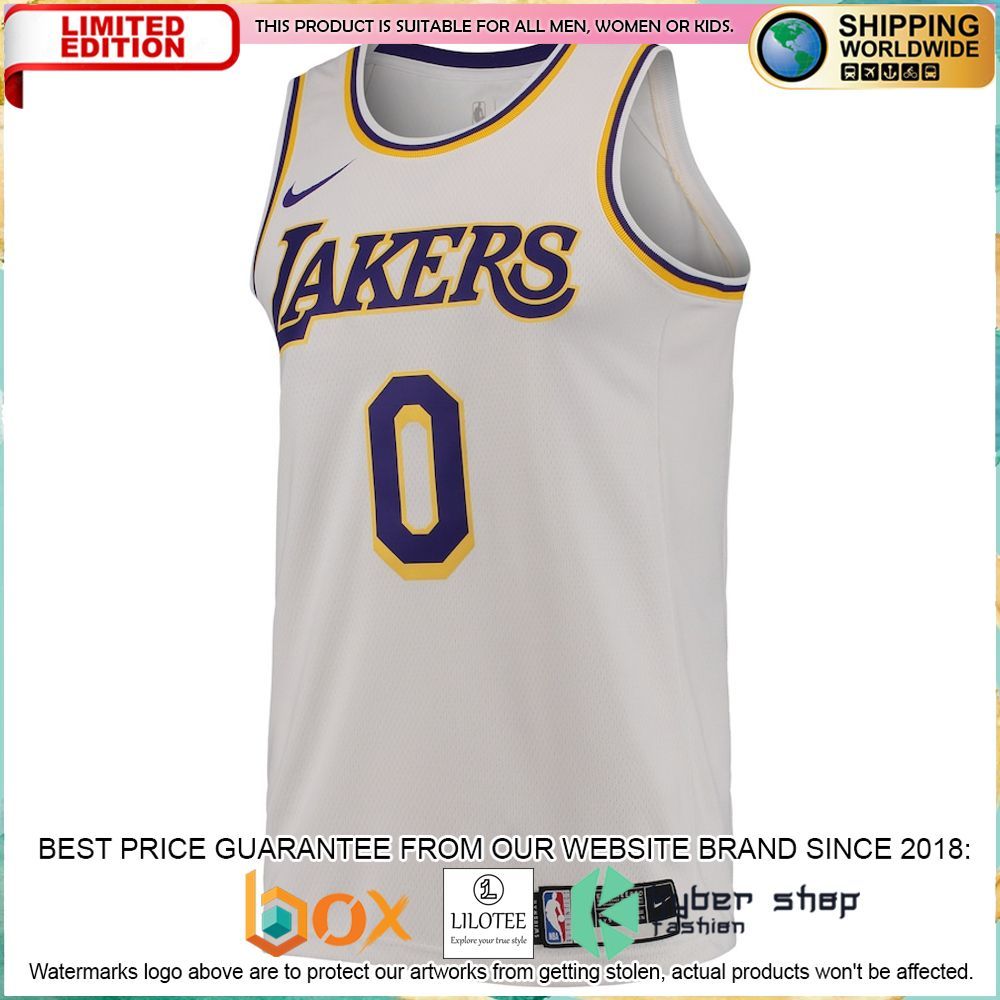 russell westbrook los angeles lakers nike 2021 22 white basketball jersey 1 75