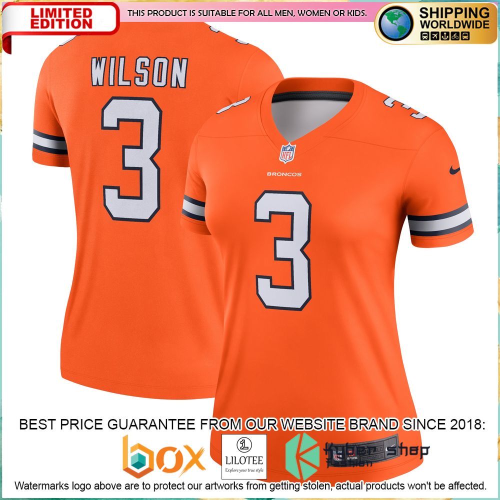 russell wilson denver broncos nike womens team alternate legend orange football jersey 1 161