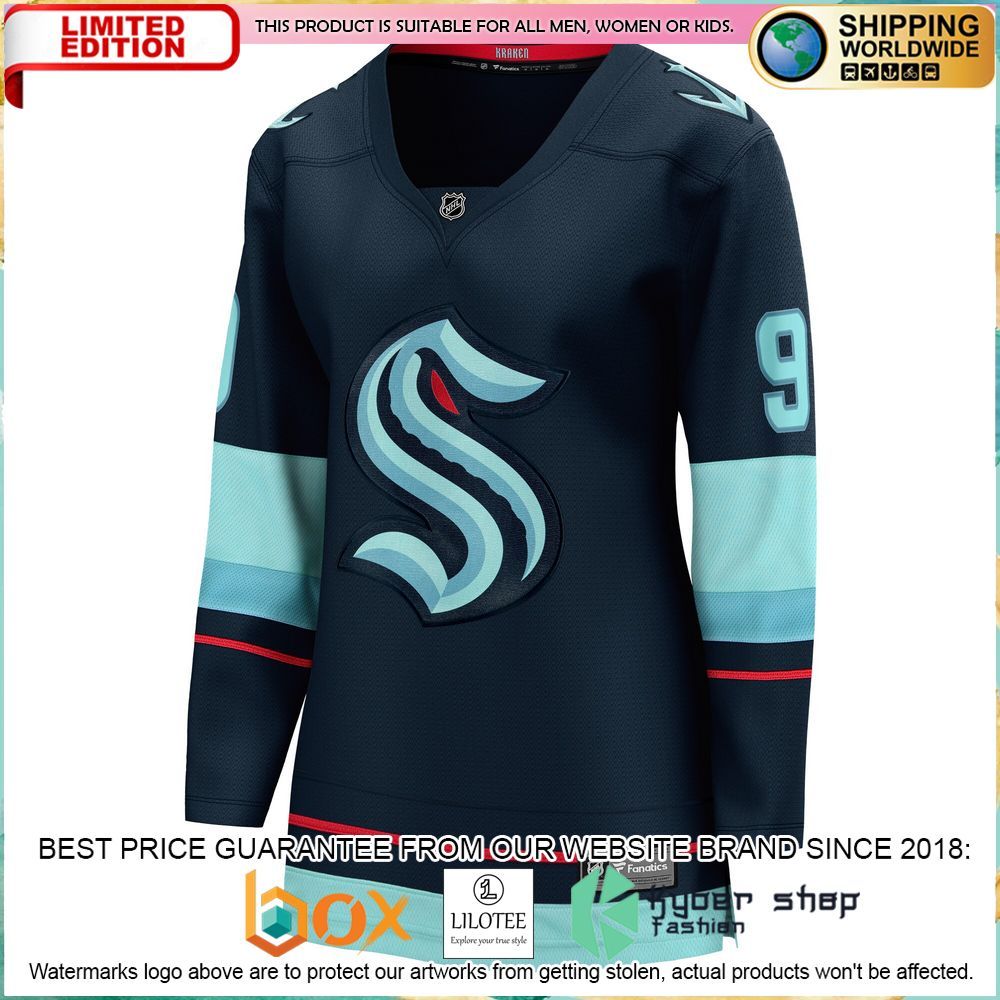 ryan donato seattle kraken womens deep sea blue hockey jersey 2 153