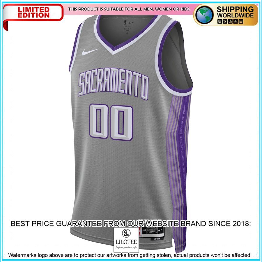 sacramento kings nike 2022 23 custom black basketball jersey 2 152