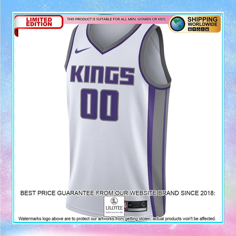 sacramento kings nike custom white basketball jersey 2 292