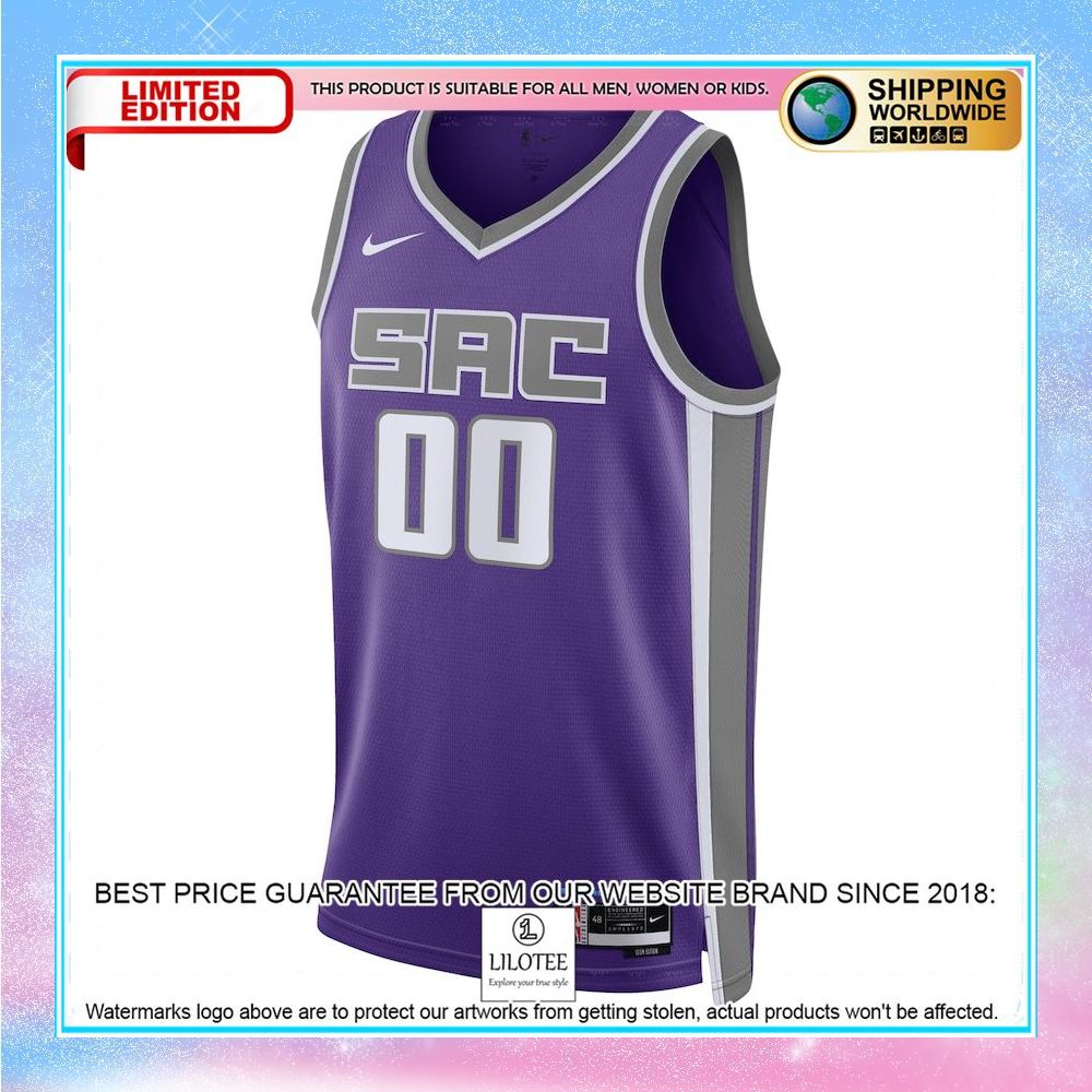 sacramento kings nike unisex 2022 23 custom purple basketball jersey 2 970