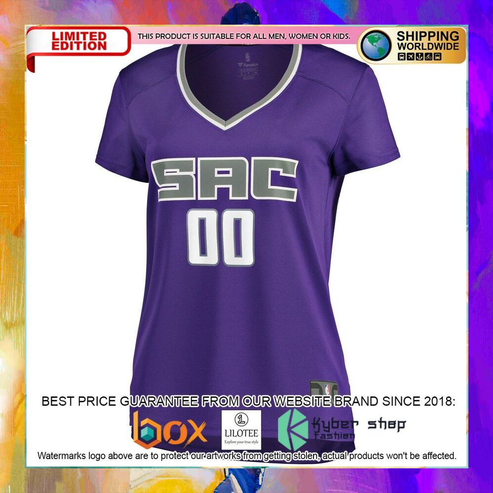 sacramento kings womens custom purple football jersey 2 497