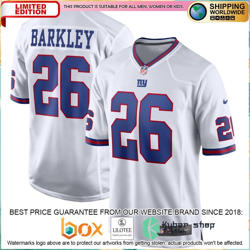 saquon barkley new york giants nike alternate white football jersey 1 527