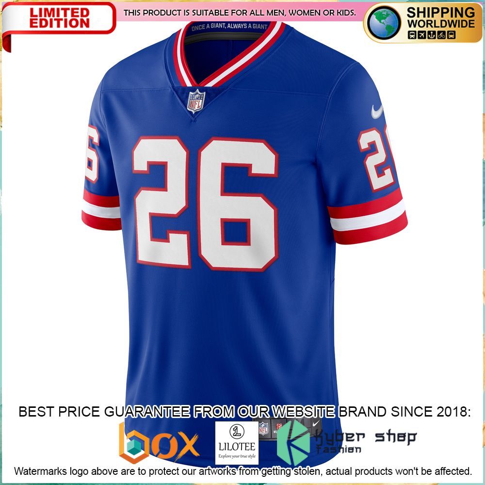saquon barkley new york giants nike vapor royal football jersey 2 138