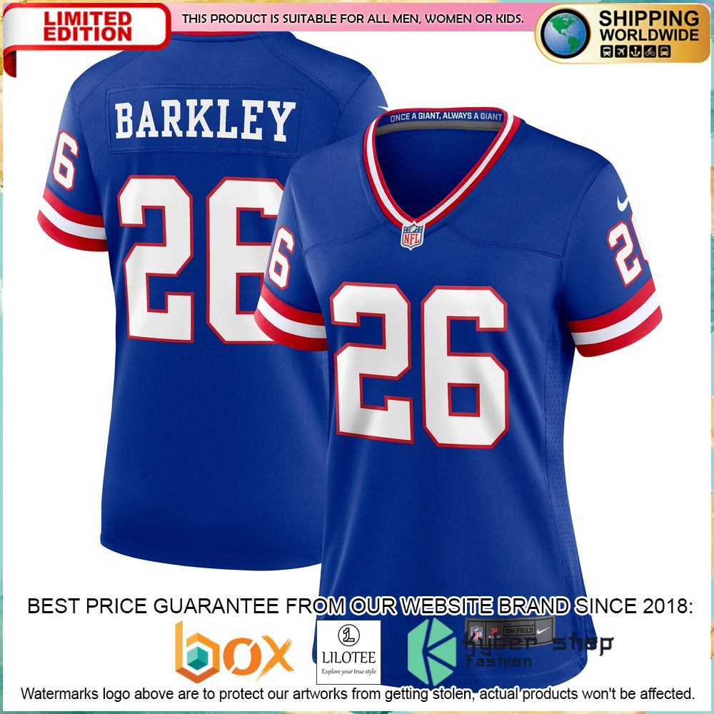 saquon barkley new york giants nike womens royal football jersey 1 129