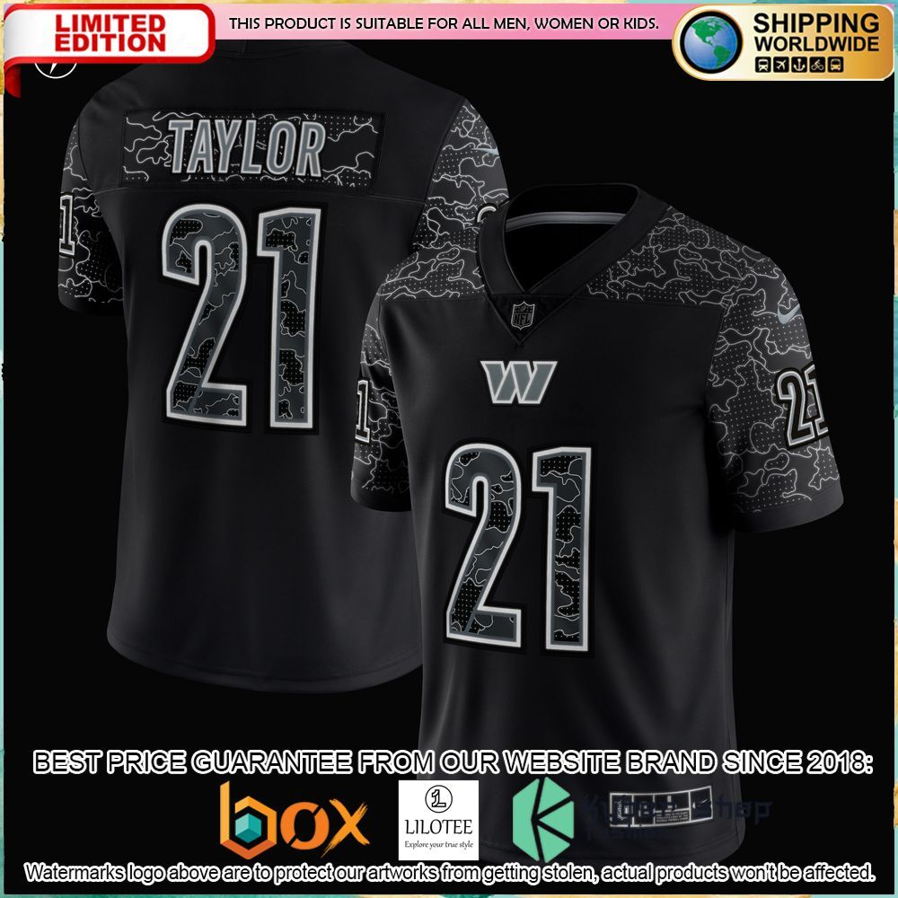 sean taylor washington commanders nike retired rflctv black football jersey 2 235